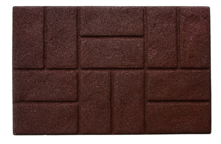 Придверный коврик IzziHome Torn Brick коричневый 50x75
