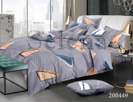 Комплект постельного белья ранфорс Selena 200449 Треугольный микс