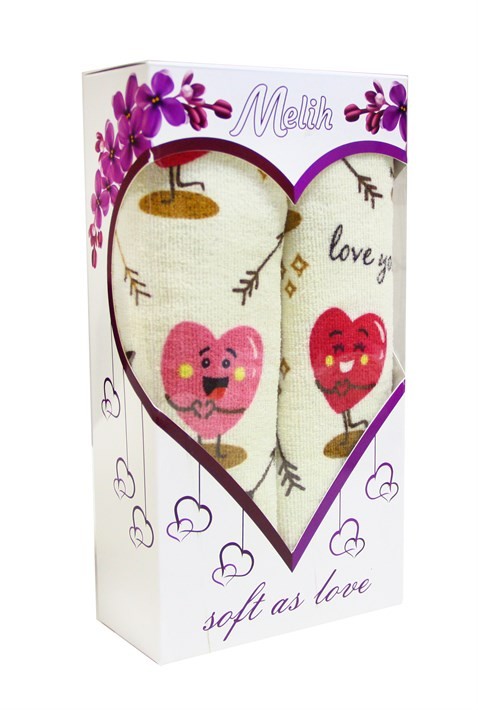 Подарочный набор полотенец Melih Love розовый 40x60