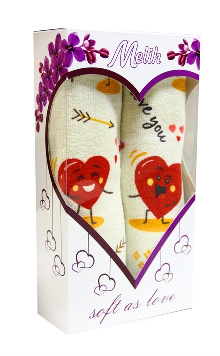 Подарочный набор полотенец Melih Love красный 40x60