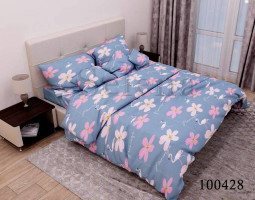 Комплект постельного белья бязь люкс Selena 100428 Цветочный фламинго