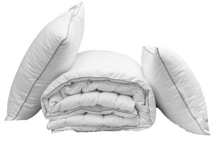 Одеяло искусственный лебяжий пух White 145x215 + 2 подушки 50x70 Tag tekstil