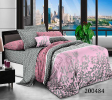 Комплект постельного белья ранфорс Selena 200484 Розовый ветер