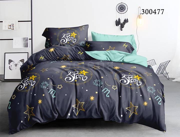 Комплект постельного белья сатин Selena 300477 Звездный парад
