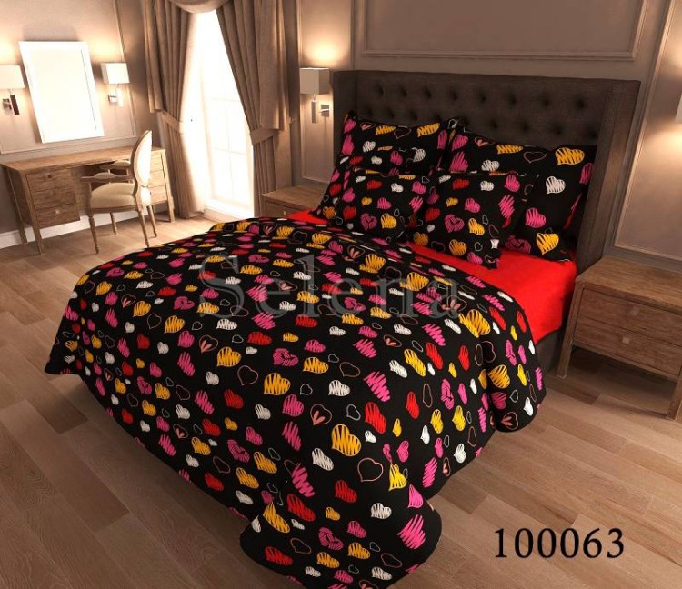 Комплект постельного белья бязь люкс Selena 100063 50 оттенков Любви