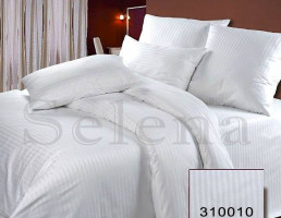 Комплект постельного белья страйп-сатин Selena 310010 Импреза White Stripe