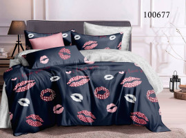 Комплект постельного белья бязь люкс Selena 100677 Поцелуйчики 2