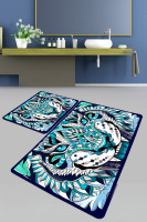 Набор ковриков в ванную комнату Chilai Home Bleu Tigre Banyo Halisi Djt (60x100 + 50x60)