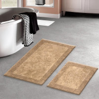 Набор ковриков для ванной комнаты Arya Tiffany светло-коричневый 60*100+50*60