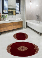 Набор ковриков для ванной комнаты с гипюром Diva Nice Gold 60*100+50*60