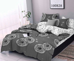 Комплект постельного белья бязь люкс Selena 100828 Одуванчик Grey 2
