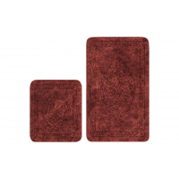 Набор ковриков для ванной комнаты Arya Damaks бордовый 60*100+50*60