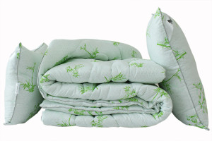 Одеяло искусственный лебяжий пух Bamboo White 175x215 + 2 подушки 50x70 Tag tekstil