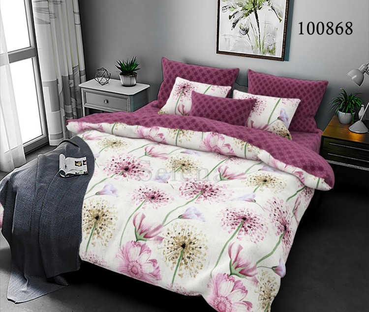 Комплект постельного белья бязь люкс Selena 100868 Цветочная аллея
