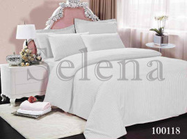 Комплект постельного белья бязь люкс Selena 100118 White Stripe
