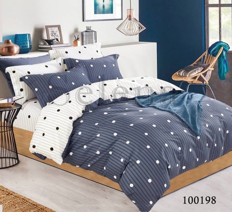 Комплект постельного белья бязь люкс Selena 100198 Точечный стиль