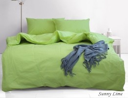 Комплект однотонного постельного белья ранфорс TAG Sunny Lime