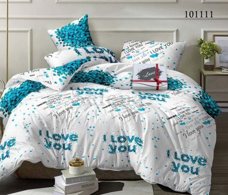 Комплект постельного белья бязь люкс Selena 101111 Любовь