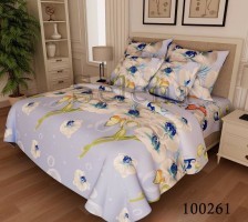 Комплект постельного белья бязь люкс Selena 100261 Орхидея голубая