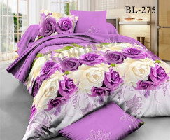 Комплект постельного белья бязь люкс Selena 100275 Роза фиолетовая