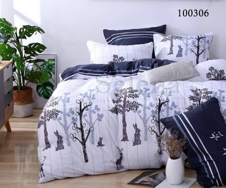 Комплект постельного белья бязь люкс Selena 100306 Сказочный лес