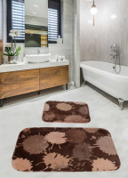 Набор ковриков для ванной комнаты Diva Damla Brown 60*100+50*60