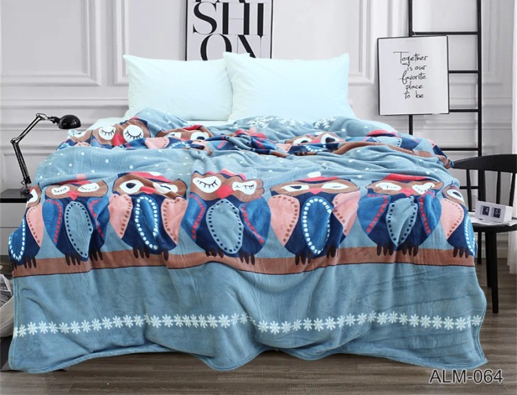 Плед на кровать велсофт TAG Tekstil ALM064 200x220